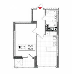 Планировка квартиры 1E-3
